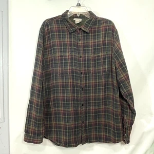 Carbon2Cobalt Shirt Mens XL Red Button Up Flannel Outdoors Casual Cabincore Cozy - Picture 1 of 6