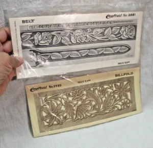 Rose Belt & Flowers Wallet Template Tandy Leathercraft Craftaid Co. 2681 & 3980 - Picture 1 of 4