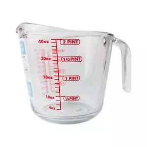 Large 1L/2 Pints Glass Measuring Jug Cup - Eddingtons Kitchen Tools & Utensils - Picture 1 of 3