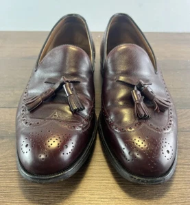 Scarpe vintage anni 50 Johnston Murphy Aristocraft taglia 9 USA pelle mogano marrone nappa - Foto 1 di 8