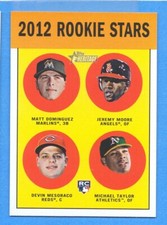 2012 Topps Heritage #407 Matt Dominguez/Moore/Devin Mesoraco/Taylor Rookie Stars