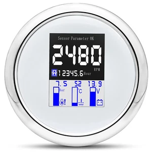 85 mm NMEA 2000 velocímetro calibre multifunción temperatura del agua prensa de aceite voltímetro - Imagen 1 de 14