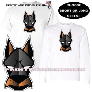 Doberman Dog Breed Face Batman Cartoon Style Character Art T Shirt S-5X - Picture 1 of 4