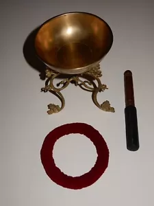 CIOTOLA DA CANTO MARTELLATA A MANO SUONO GUARIGIONE MEDITAZIONE CANTO CIOTOLA MARTELLO & STAND - Foto 1 di 9