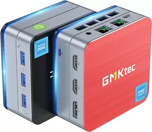 GMKtec Desktop Mini PC Intel N150 Windows 11 Pro 12GB DDR5 256GB SSD Dual LAN, M - Picture 1 of 9