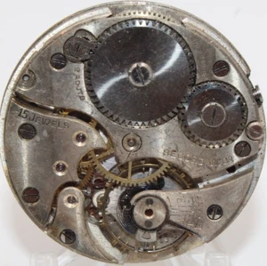 RECORD SWISS POCKET WATCH MOVEMENT 15j 39.5mm (JU) - Picture 1 of 4