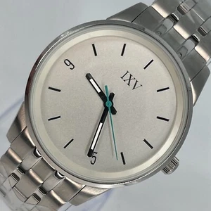 IXV by 9Five The Executive Men's Watch Silver Tone Teal Hands NEW BATTERY RUNS! - Picture 1 of 9