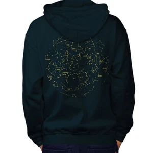 Wellcoda Sternbilder Sternkarte Astrologie Tierkreis Herren Hoodie - Bild 1 von 14