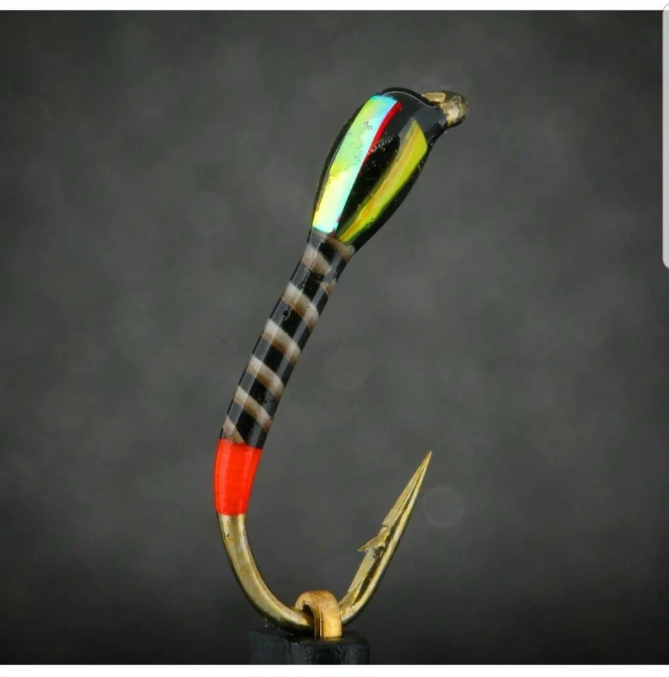 WET YOUR FLY 3 schwarze Buzzer gelbe Sunburst Wangen FLIEGEN Größe 12 Stachelhaken