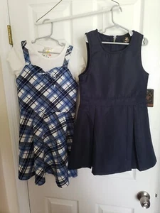 Set mit 2 Kleiderpaket Mädchen - marineblau Beverly Hills Polo Club Jenna & Jessie Größe 6 - Bild 1 von 10