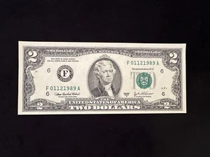 Birthday Date Serial Number January 12 1989 - 01/12/1989 - 2003A $2 Uncirculated - Picture 1 of 2