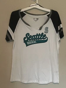 MLB Seattle Mariners Baseball Tee Shirt SS Cut Neck XL Women - Picture 1 of 3