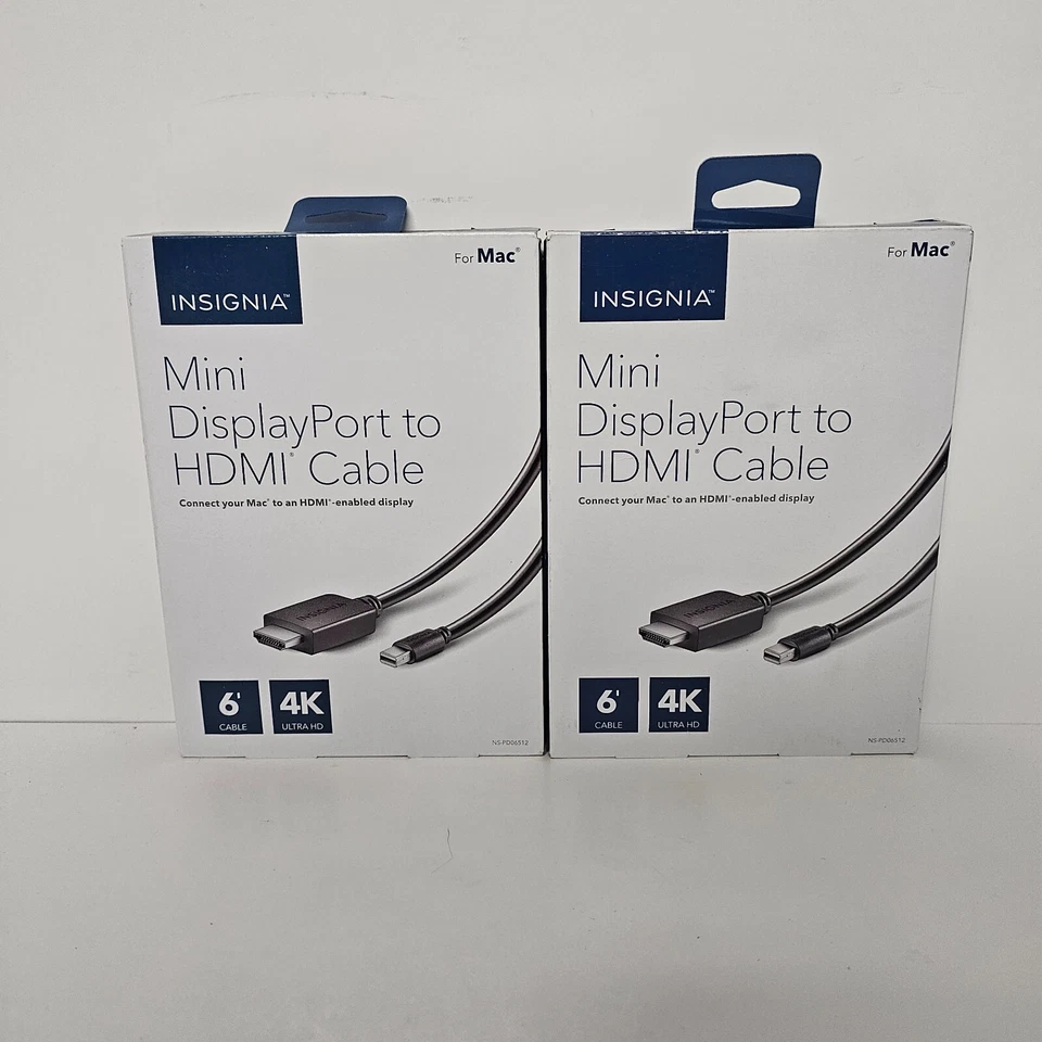 10' Insignia Mini DisplayPort to HDMI Cable 4k Ultra HD MacBook iMac TV Display
