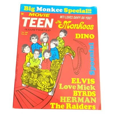Movie Teen Illustrated Feb 1968 THE DOORS, MONKEES, JEFFERSON AIRPLANE, JAGGER Foto 1 de 4