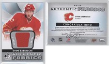 2012-13 SP Game Used Edition Authentic Fabrics Sven Baertschi #AF-SV Rookie RC