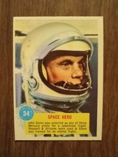 1963 Topps NASA Astronaut card #34 - SPACE HERO  EX/NM