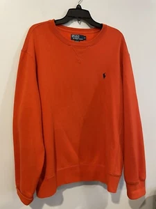 90s Vintage Orange Polo Ralph Lauren Crewneck Sweatshirt - Picture 1 of 7