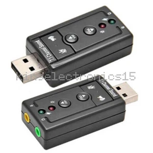 NEW Mini USB 2.0 7.1 Channel Audio Sound Card Sound Adapter For PC Laptop - Picture 1 of 5
