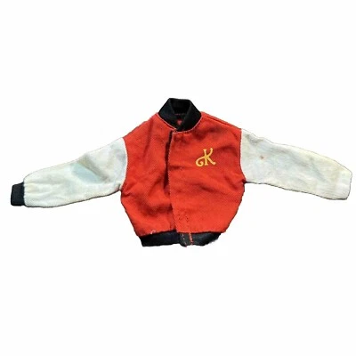 Ken #665 Sport Active Wear Letterman 夹克红色和白色 — 第 1/4 张图片