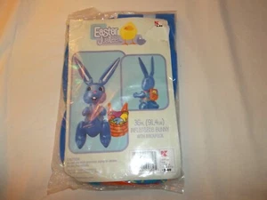 Vtg New Sealed K-Mart 36" Inflatable Blue Easter Bunny Rabbit W/Backpack Vinyl - Picture 1 of 4