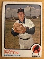 1973 Topps Marty Pattin Card #415 Red Sox Pitcher Low-Grade Corner Dings & O/C
