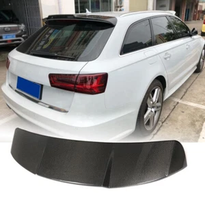 For AUDI A6 C7 C7.5 Avant 2015-2018 Carbon Fiber Rear Roof Spoiler Top Wing Lip - Picture 1 of 11