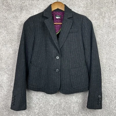 J. Crew Grey Stripe Schoolboy Blazer Wool Blend Jacket Women Size 2 - Image 1 of 4