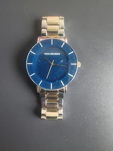 Van Heusen Stainless Steel Case Back Quartz Men's Watch NEW Mesh Band - Picture 1 of 5