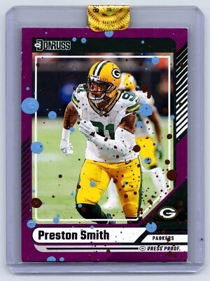 2024 John Rudolph Signed Auto Art Card Preston Smith Elite Purple 1/1 - Image 1 of 2