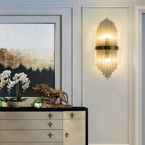 Modern Wall Mount Lamp Fixtures Hotel Restaurant Household Simple Crystal Light - Picture 1 of 16