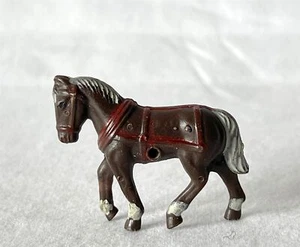 Vintage Painted Plastic MINIATURE 2.5cm Tall Brown Horse Toy #46-767 - Picture 1 of 8