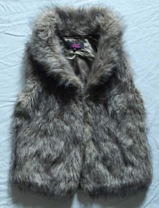 Gray Faux Fur Sleeveless Vest - Medium Ladies Jack BB Dakota - Picture 1 of 8
