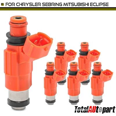 6 топливных форсунок для Chrysler Sebring Dodge Stratus Mitsubishi Eclipse Galant - Изображение 1 из 4