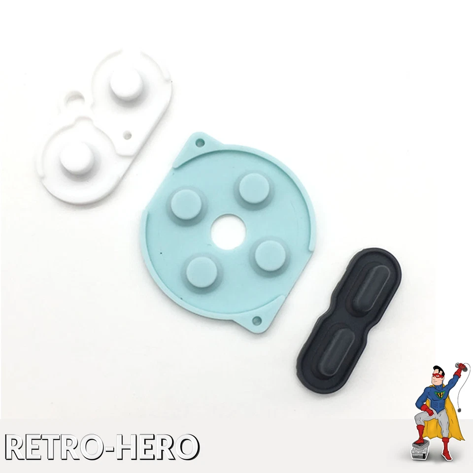 Coussinets en caoutchouc conducteurs boutons A-B, D-pad pour Game Boy Pocket GBP silicone