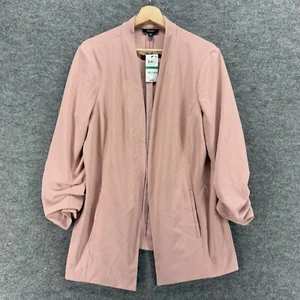 New Alfani Jacket Women L Large Pink Open Front Long Sleeve Pockets Casual - Picture 1 of 8