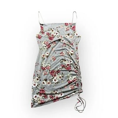 Peachy Street Mini Dress Women’s 1X Curvy Fitted Spaghetti Strap Floral - Image 1 of 3