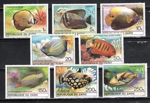 Zaire Congo Stamp #974-981, Tropical Fish, Set of 8, MLH, SCV$7.15 - Picture 1 of 1