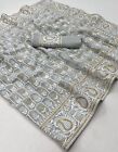 Blouse Indian Party Wear Wedding New Micro Georgette Saree Sari Bollywood