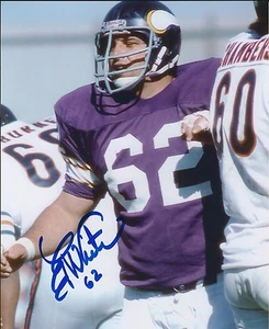 Signed 8x10 ED WHITE Minnesota Vikings Autographed photo - w/COA - Picture 1 of 1