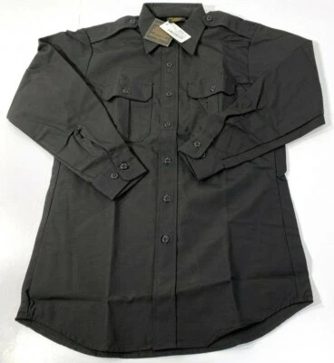 NEW 2XL LONG  PROPPER MENS TACTICAL LONG SLEEVE DRESS SHIRT F5302 BLACK 2XL LONG - Image 1 of 2