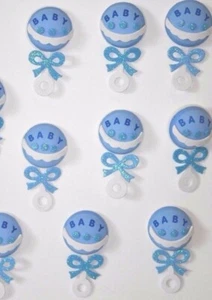 10 X BABY RATTLES FOAM RECUERDOS SONAJAS AZUL BEBE BLUE BABY SHOWER PARTY FAVORS - Picture 1 of 5