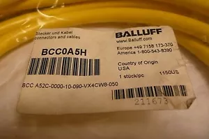 BALLUFF BCC-A52C-0000-10-090-VX4CW8-050 CABLE BCC0A5H - Picture 1 of 6