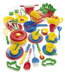 EARLY LEARNING KIDS CHILDRENS PLAY TOY KITCHEN PLAY SET by DANTOY 59 piece 4256 - Picture 1 of 3