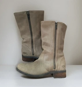 UGG Australia Women's Boots Silva Fawn Mid Calf 1005435 NO STRAPS US 9.5 Snake - Picture 1 of 22