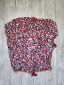 Knox Rose Multicolor Floral Sundress Button Tassel Peasant Boho Flowy Size XXL - Picture 1 of 11
