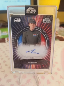 2024 Topps Chrome Black Star Wars Duality Valin Hess Auto Refractor BFA-RB /99 - Picture 1 of 2