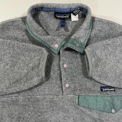 Vintage Patagonia Synchilla Snap T Fleece Pullover Mens Medium Gray Jamaica 90s - Image 1 of 4