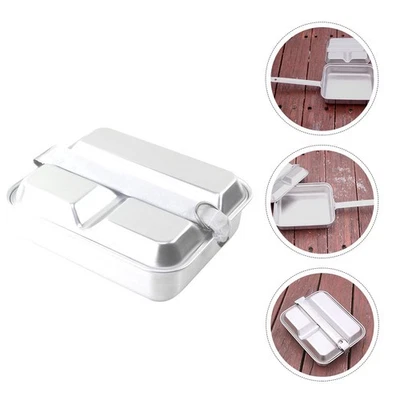 1Pc Aluminum Lunch Box Compartment Lunch Container for Camping Outdoor - Image 1 of 4