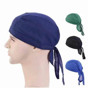 Cappello Turbante Unisex Durag Bandana Sport Do Rag Skull Cap Uomo Hijab Beanie Ciclismo - Foto 1 di 40