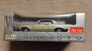 Sun Star 1965 Pontiac GTO 1:18 Diecast Car Gold New in box sealed - Picture 1 of 7